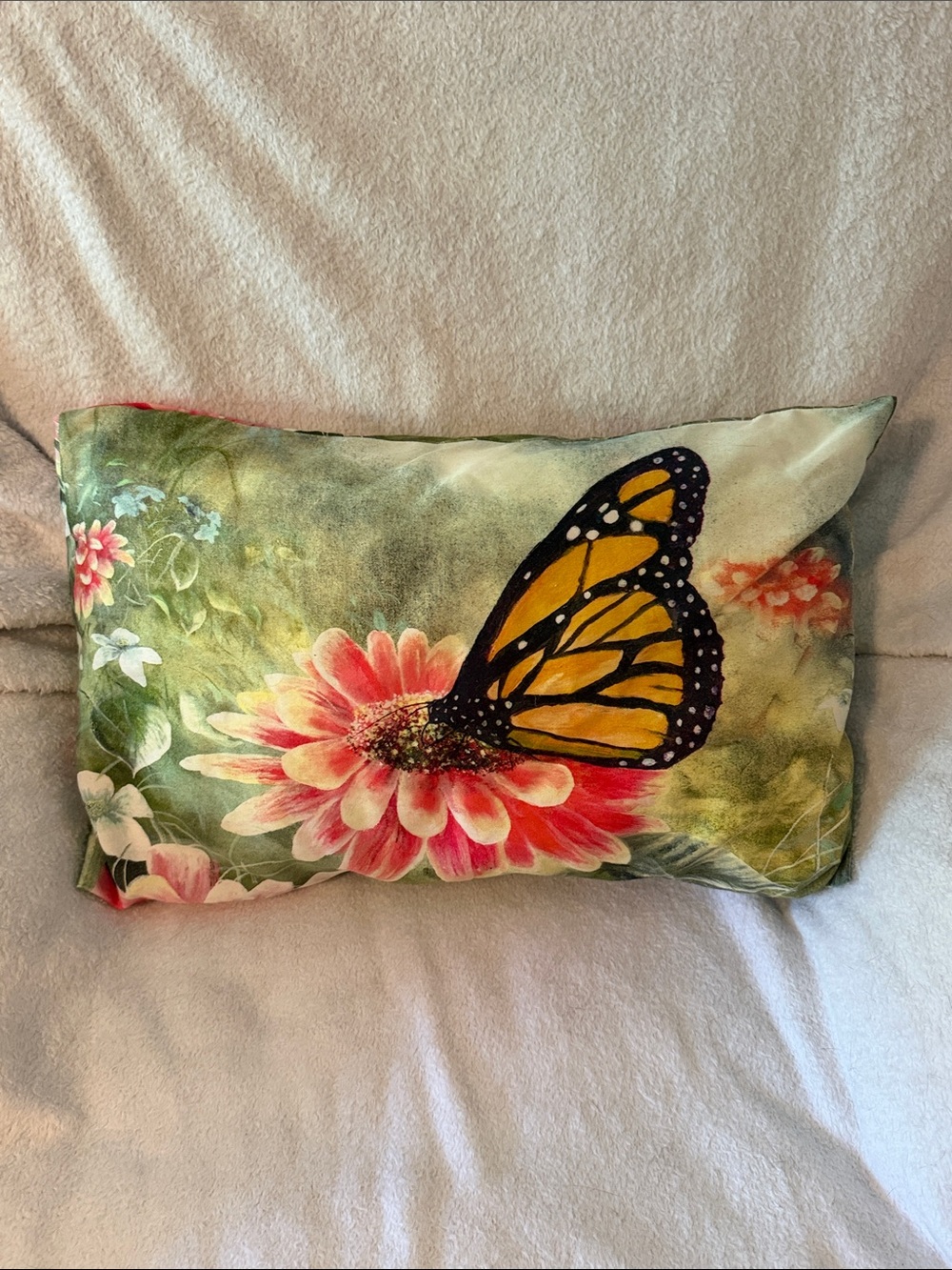 Butterfly Floral Accent Pillow